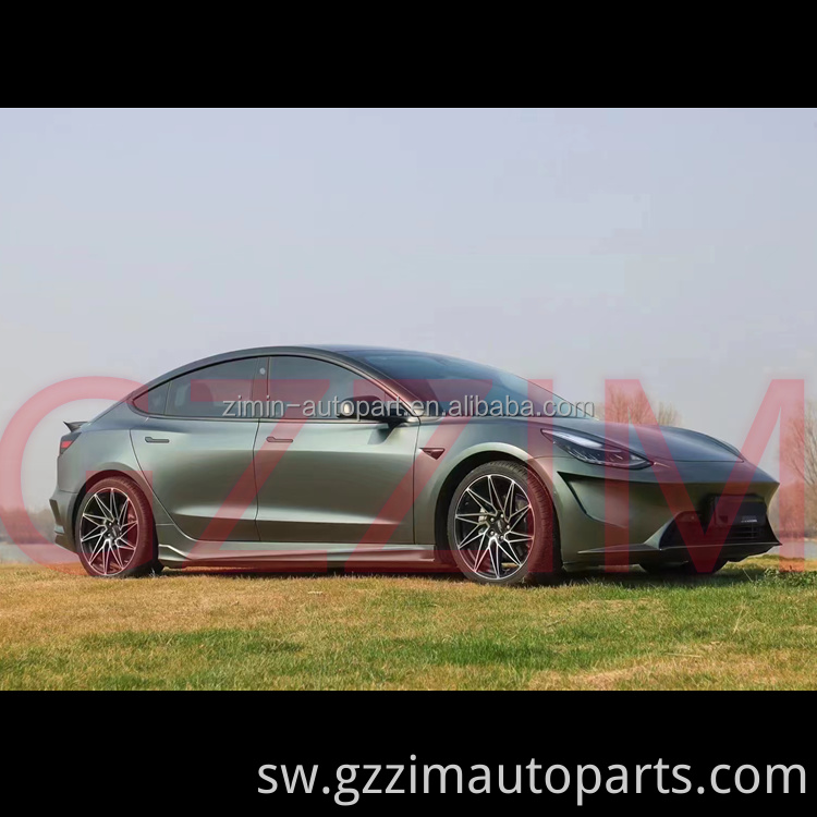 Mbele na taa ya nyuma ya bumper nzima iliyosasisha mwili kit giza papa bodykit kwa mfano 3